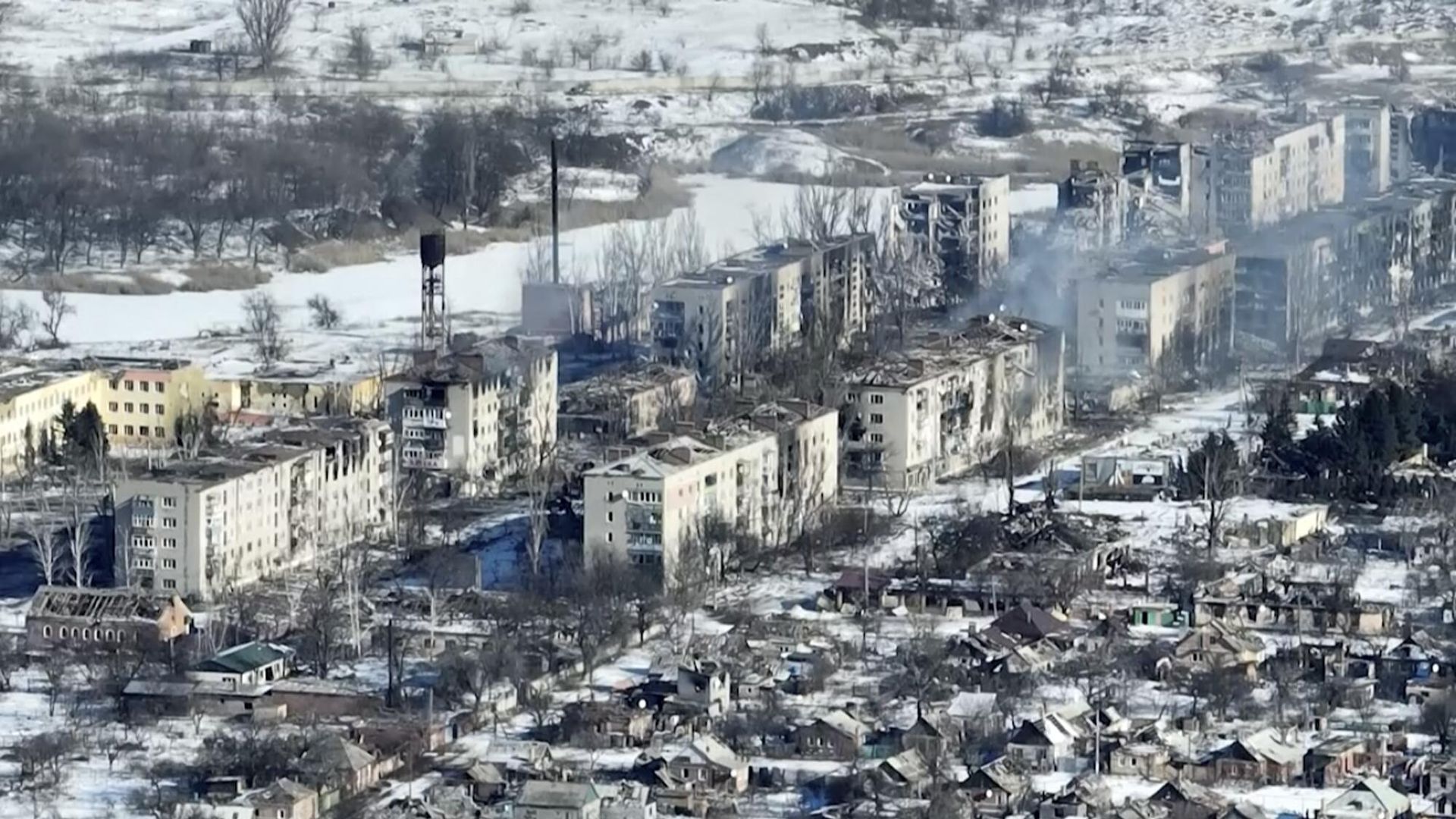 Дым на месте боев в Артемовске Дым на месте боев в Артемовске - РИА Новости, 1920, 09.03.2023