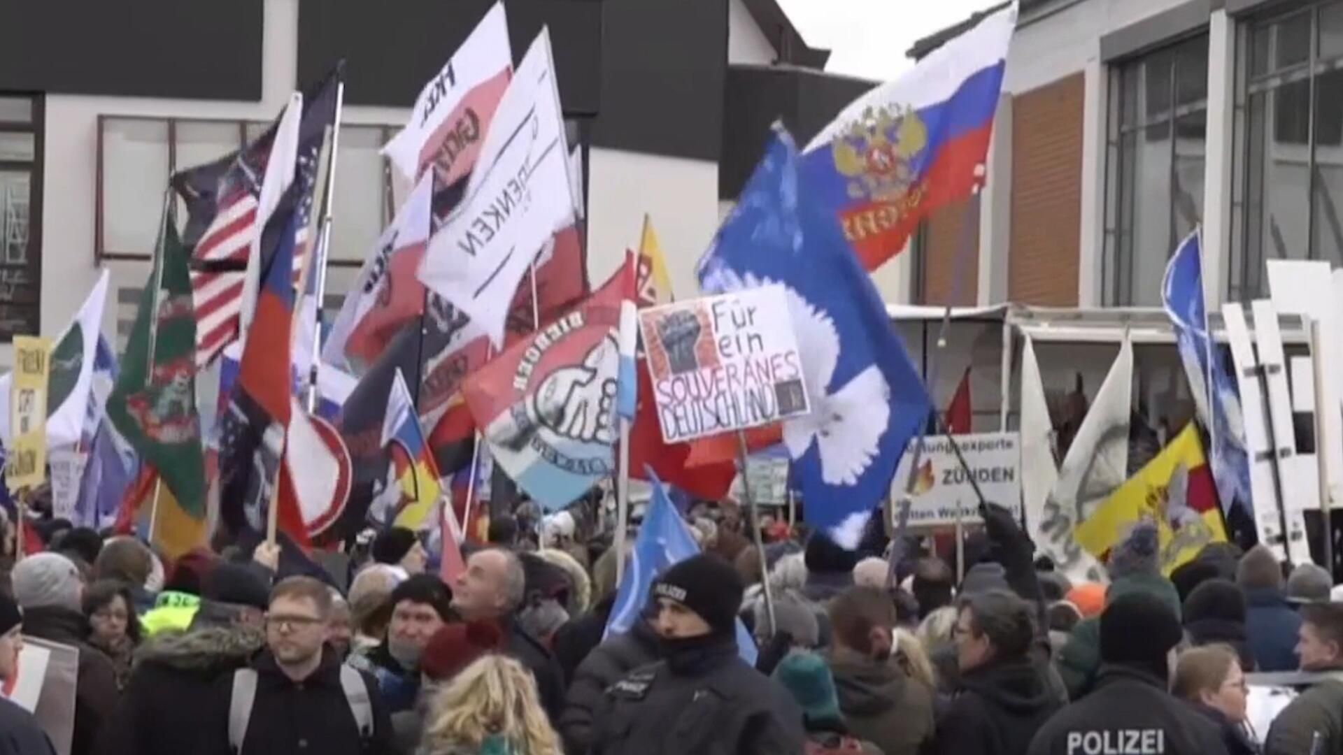 Протест с требованием закрыть в Германии американскую авиабазу Рамштайн Протест с требованием закрыть в Германии американскую авиабазу Рамштайн - РИА Новости, 1920, 26.02.2023