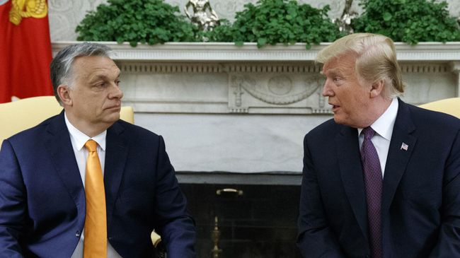 Премьер-министр Венгрии Виктор Орбан и Дональд Трамп