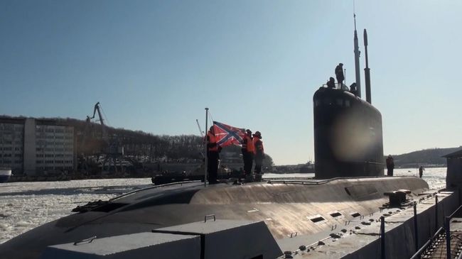 Стрельба российской подлодки крылатой ракетой Калибр Стрельба российской подлодки крылатой ракетой Калибр