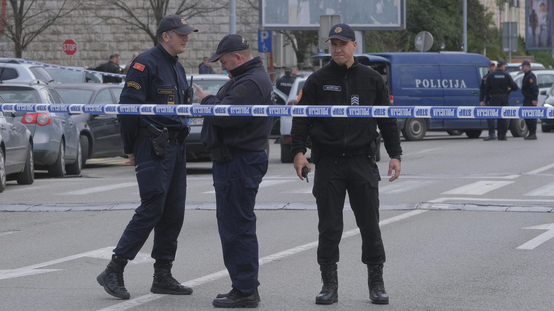 Полицейские возле здание суда в Подгорице, Черногория Полицейские возле здание суда в Подгорице, Черногория - РИА Новости, 1920, 03.03.2023