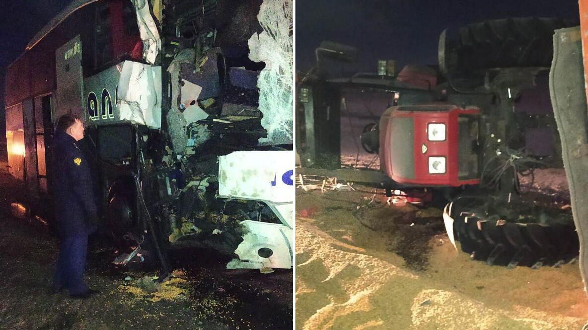 На 412 км автодороги Р22 Каспий пассажирский автобус, следовавший из Волгограда в Москву столкнулся с трактором На 412 км автодороги Р22 Каспий пассажирский автобус, следовавший из Волгограда в Москву столкнулся с трактором - РИА Новости, 1920, 07.03.2023