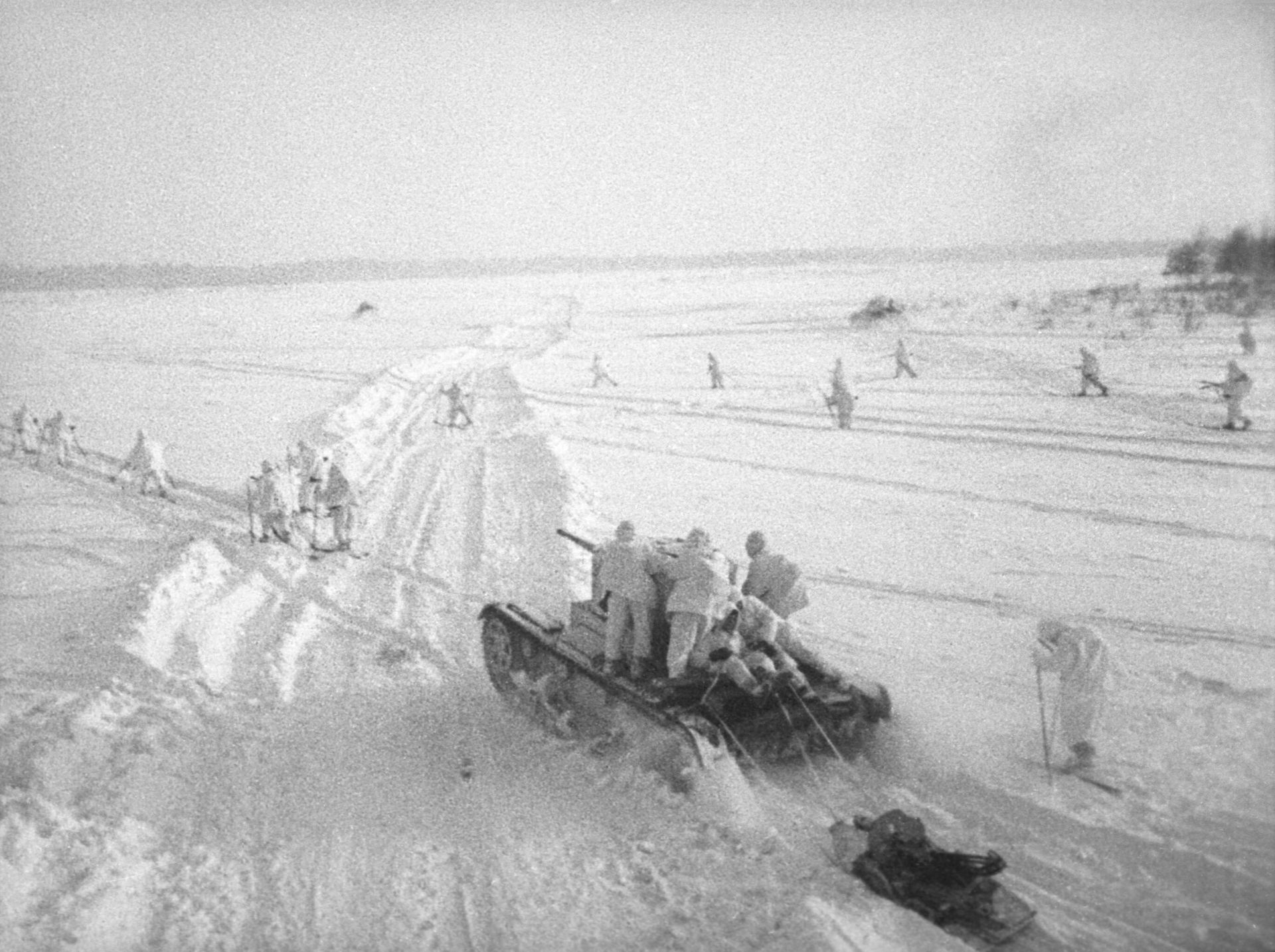 Кадр из документального фильма Разгром немецких войск под Москвой. Октябрь 1941 — январь 1942 гг. Контрнаступление Красной Армии под Москвой
