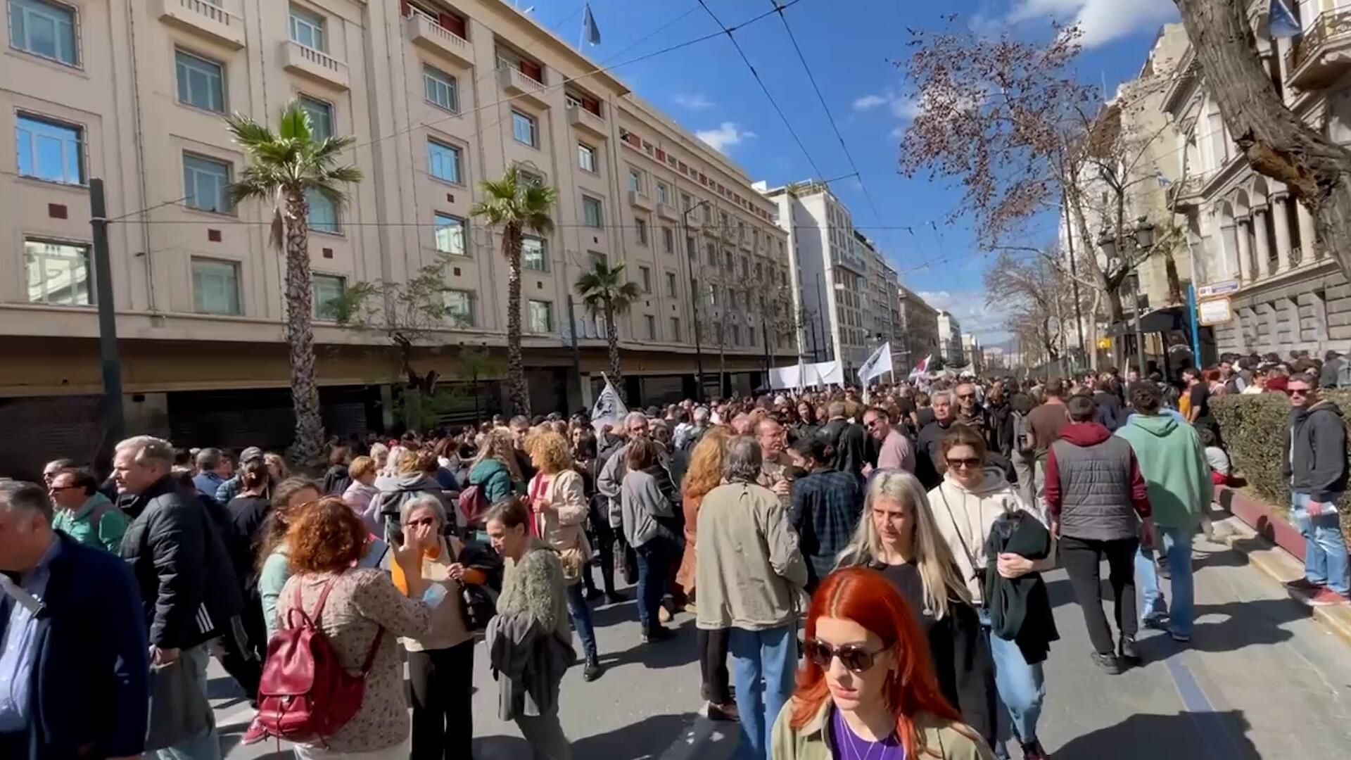 Акция протеста в Афинах Акция протеста в Афинах - РИА Новости, 1920, 08.03.2023