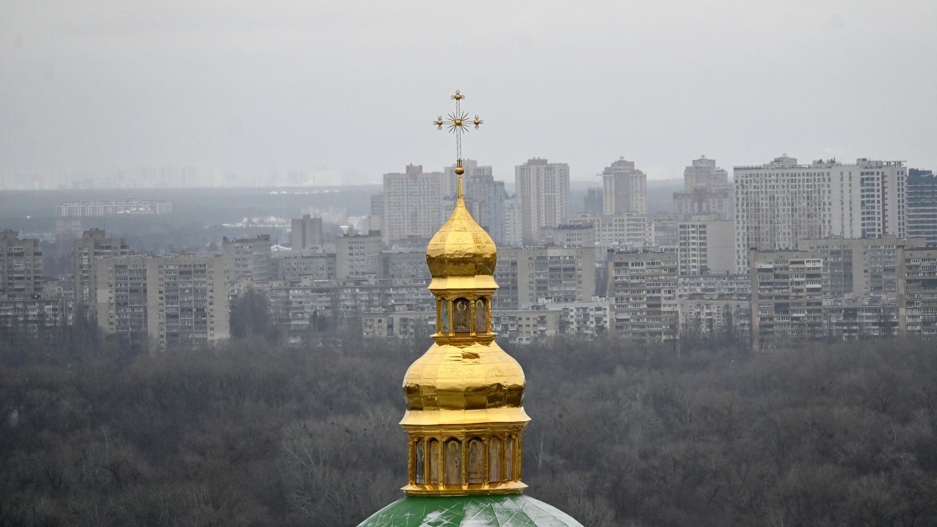 Вид на Киев из Киево-Печерской лавры Вид на Киев из Киево-Печерской лавры - РИА Новости, 1920, 13.03.2023
