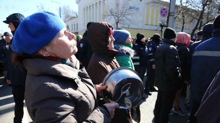 Участники акции протеста оппозиции в центре Кишинева Участники акции протеста оппозиции в центре Кишинева
