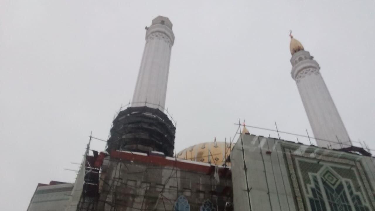 Падение купола с минарета строящейся мечети АР-РАХИМ в Уфе Падение купола с минарета строящейся мечети АР-РАХИМ в Уфе - РИА Новости, 1920, 18.08.2023