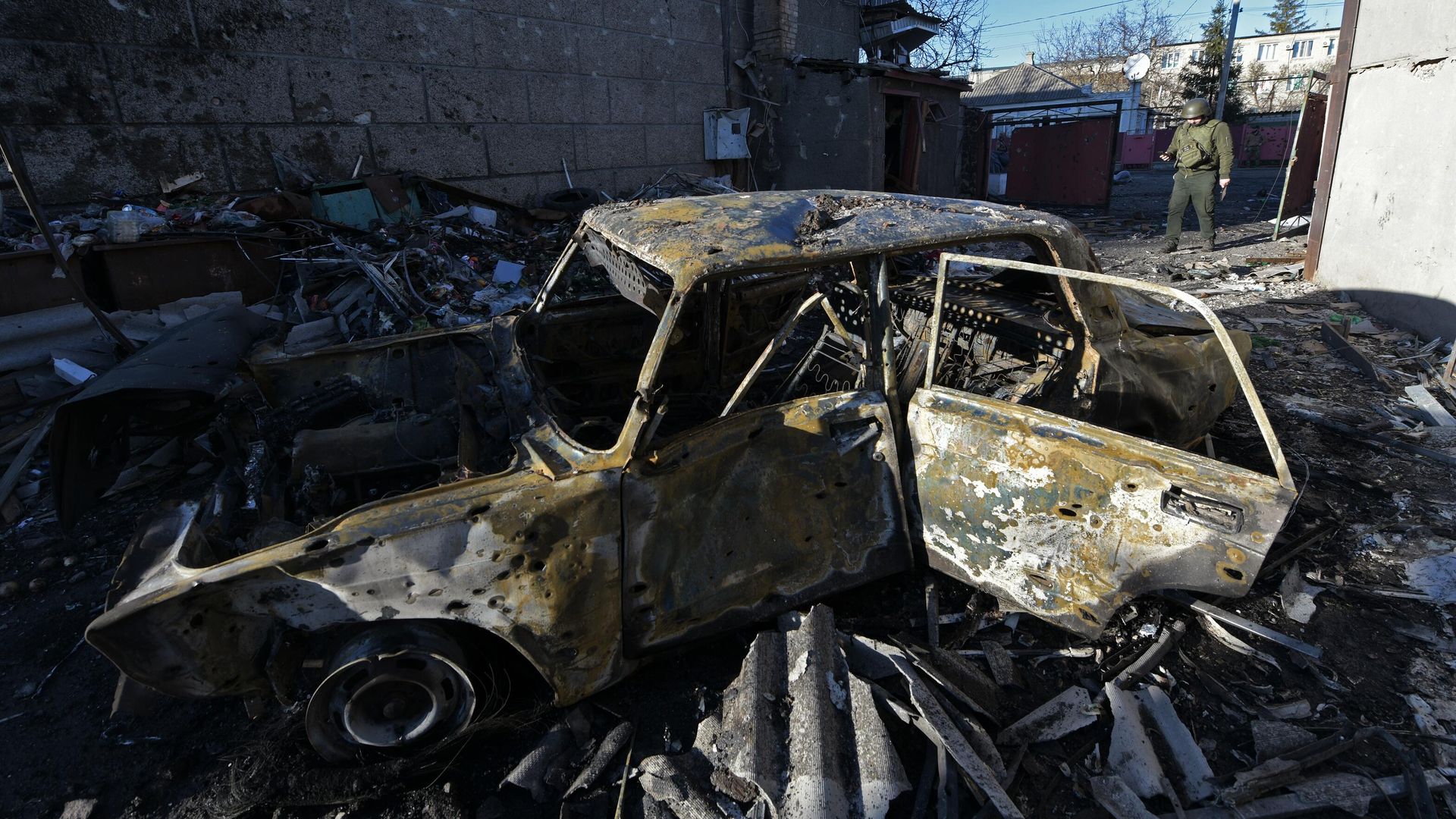 Последствия обстрела со стороны ВСУ Последствия обстрела со стороны ВСУ - РИА Новости, 1920, 18.03.2023