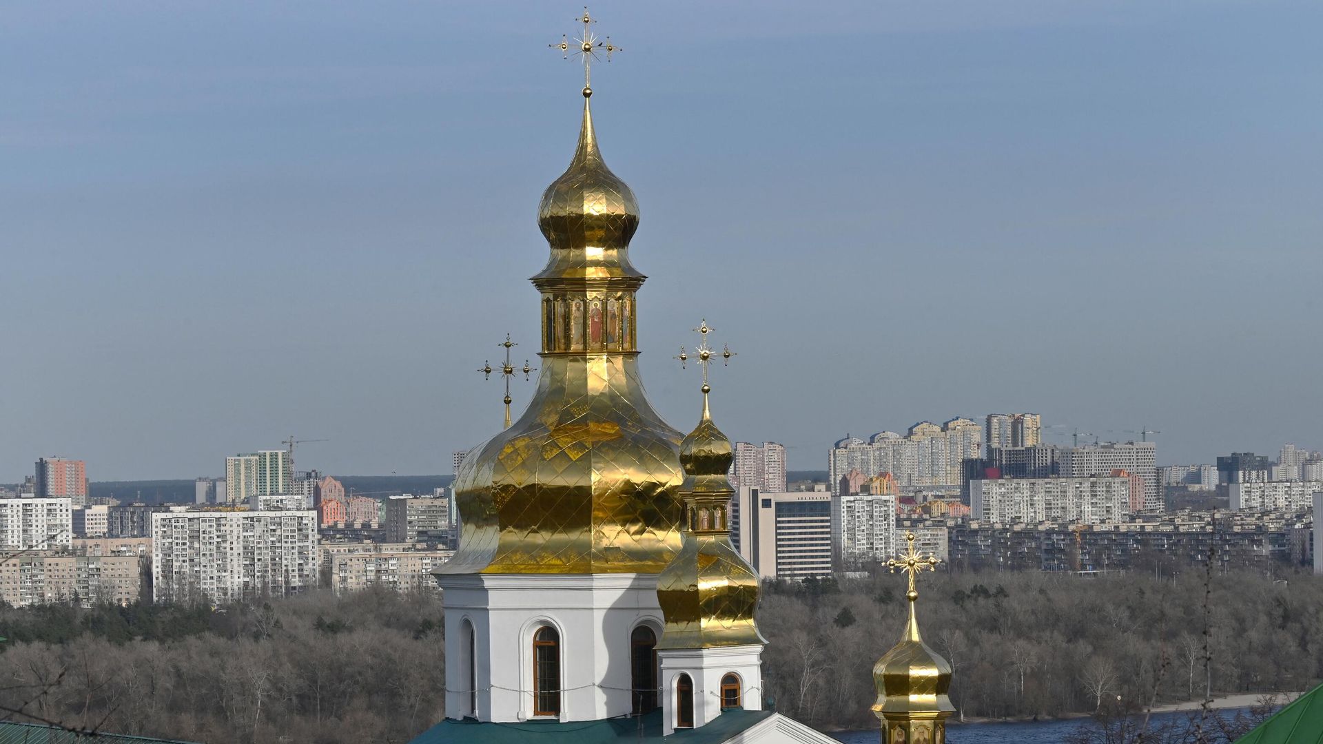 Вид на Киев из Киево-Печерской лавры Вид на Киев из Киево-Печерской лавры - РИА Новости, 1920, 16.03.2023