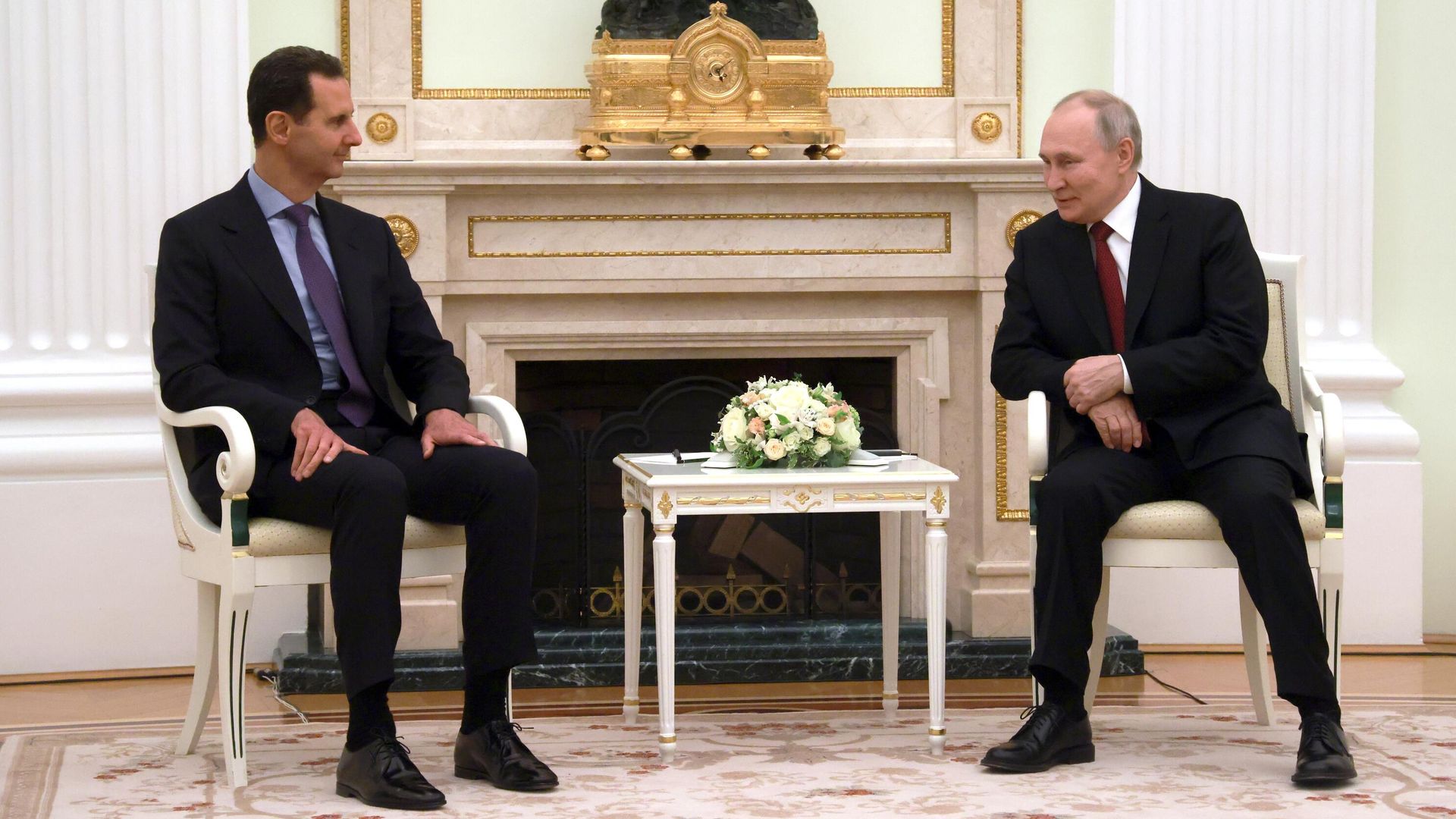 Президент России Владимир Путин и президент Сирии Башар Асад во время встречи Президент России Владимир Путин и президент Сирии Башар Асад во время встречи - РИА Новости, 1920, 16.03.2023