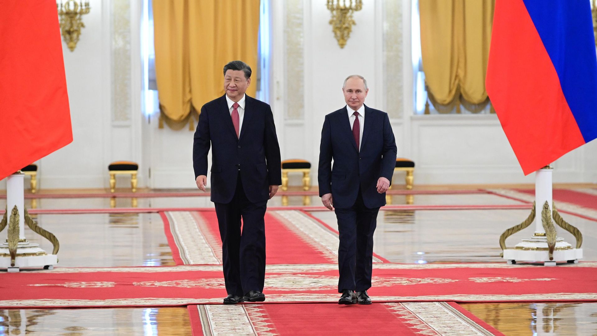 Президент России Владимир Путин и председатель КНР Си Цзиньпин во время встречи в Москве Президент России Владимир Путин и председатель КНР Си Цзиньпин во время встречи в Москве - РИА Новости, 1920, 21.03.2023