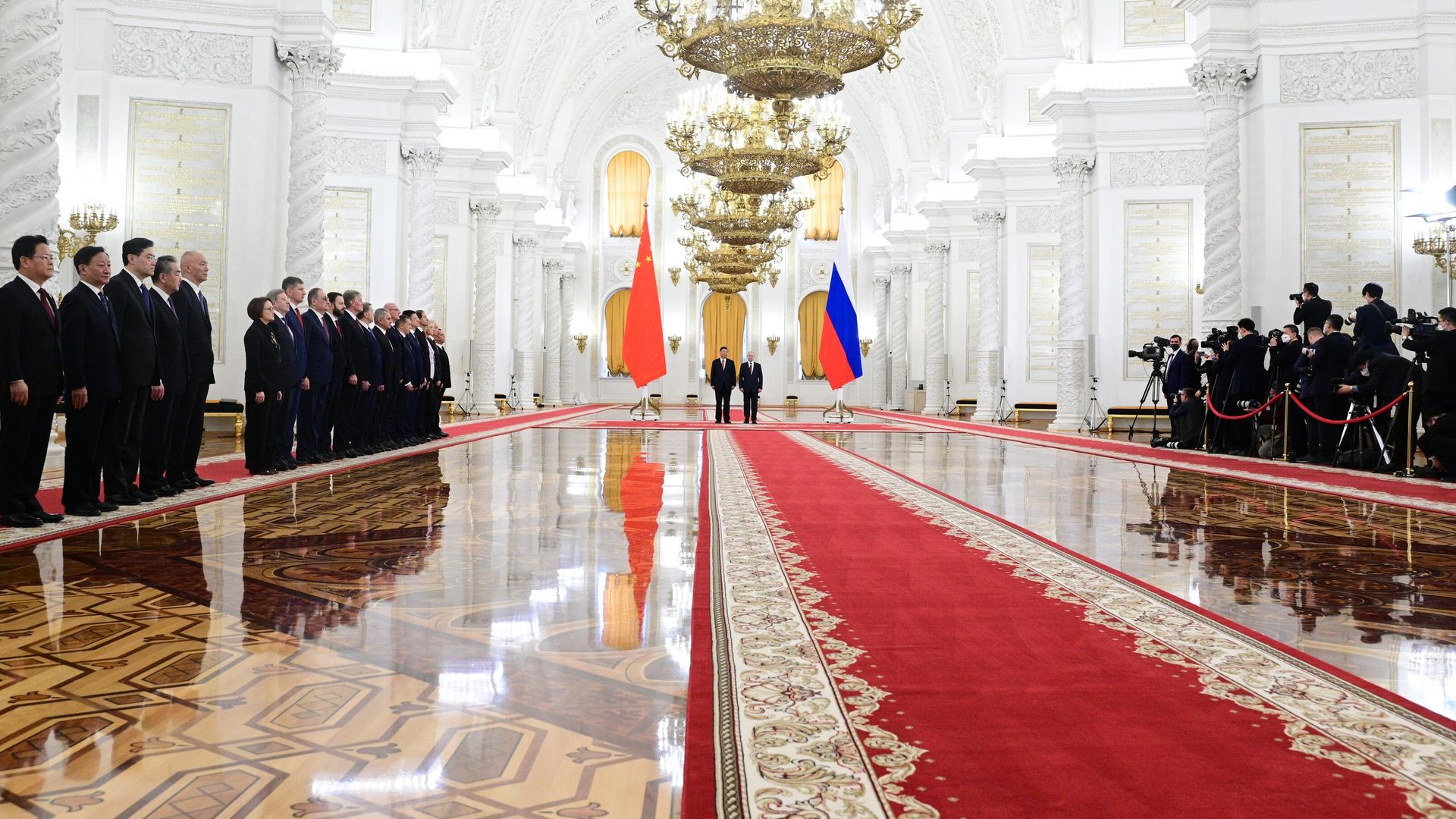 Президент РФ Владимир Путин и председатель КНР Си Цзиньпин во время встречи в Москве - РИА Новости, 1920, 21.03.2023