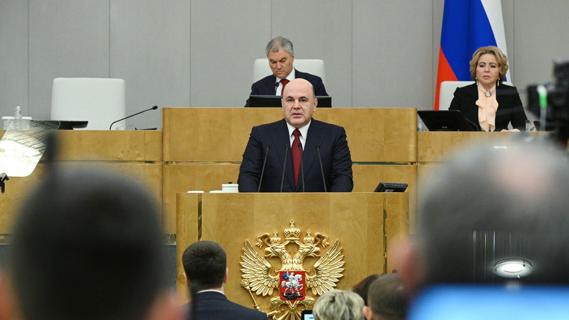 Председатель правительства РФ Михаил Мишустин выступает с ежегодным отчетом правительства РФ в Государственной Думе РФ - РИА Новости, 1920, 23.03.2023