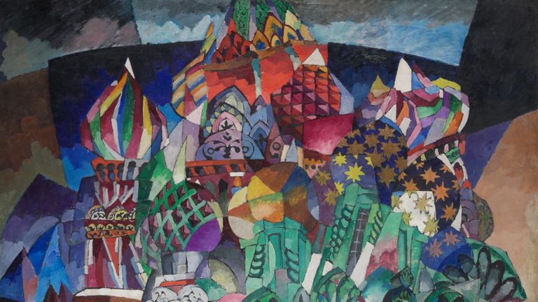 Лентулов Аристарх Васильевич. Храм Василия Блаженного. 1913. Выставка Увидеть неизвестное. Живопись и скульптура XVII–XXI веков из фондов Третьяковской галереи Лентулов Аристарх Васильевич. Храм Василия Блаженного. 1913. Выставка Увидеть неизвестное. Живопись и скульптура XVII–XXI веков из фондов Третьяковской галереи