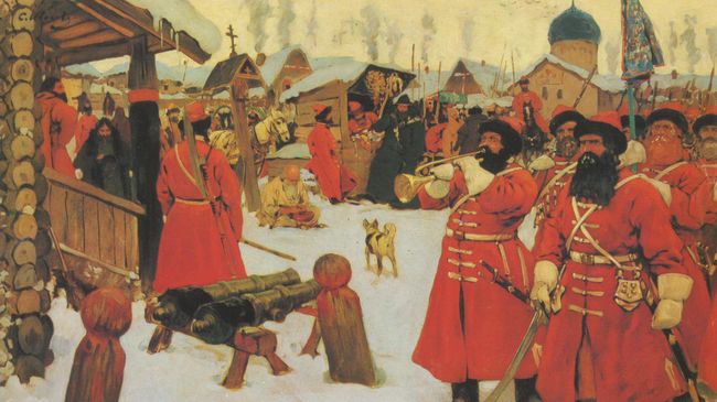Стрельцы. Фрагмент картины Сергея Иванова Царь. XVI в. Стрельцы. Фрагмент картины Сергея Иванова Царь. XVI в.