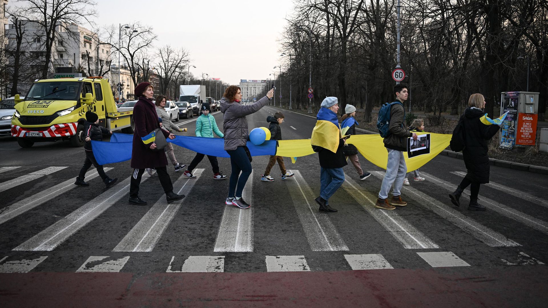 Украинские беженцы на улице Бухареста, Румыния Украинские беженцы на улице Бухареста, Румыния - РИА Новости, 1920, 02.04.2023