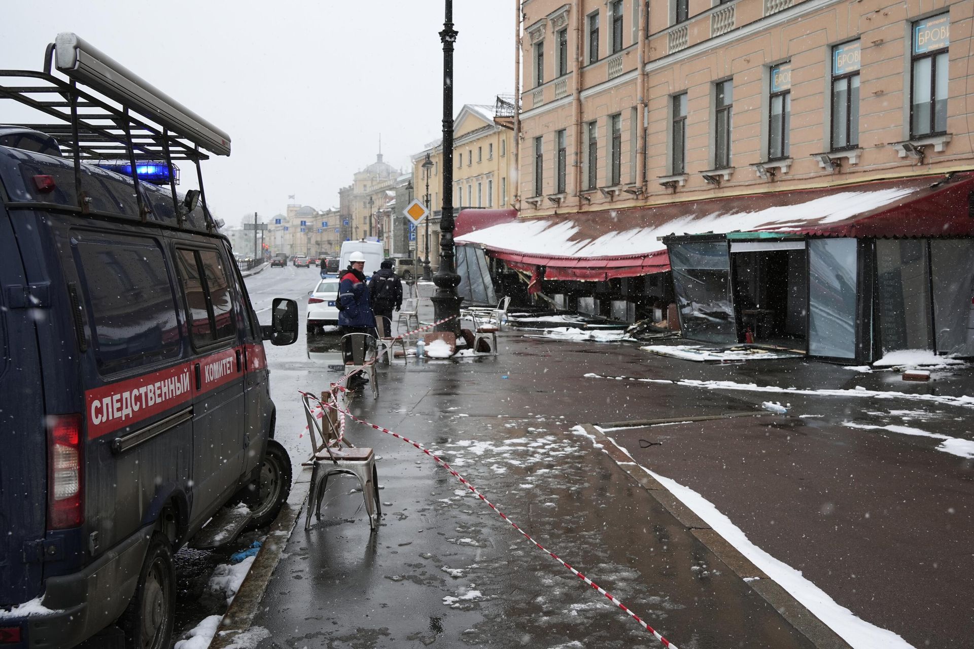 Место взрыва в кафе на Университетской набережной в Санкт-Петербурге Место взрыва в кафе на Университетской набережной в Санкт-Петербурге - РИА Новости, 1920, 05.04.2023