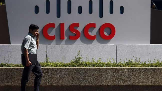Стенд с логотипом Cisco Systems