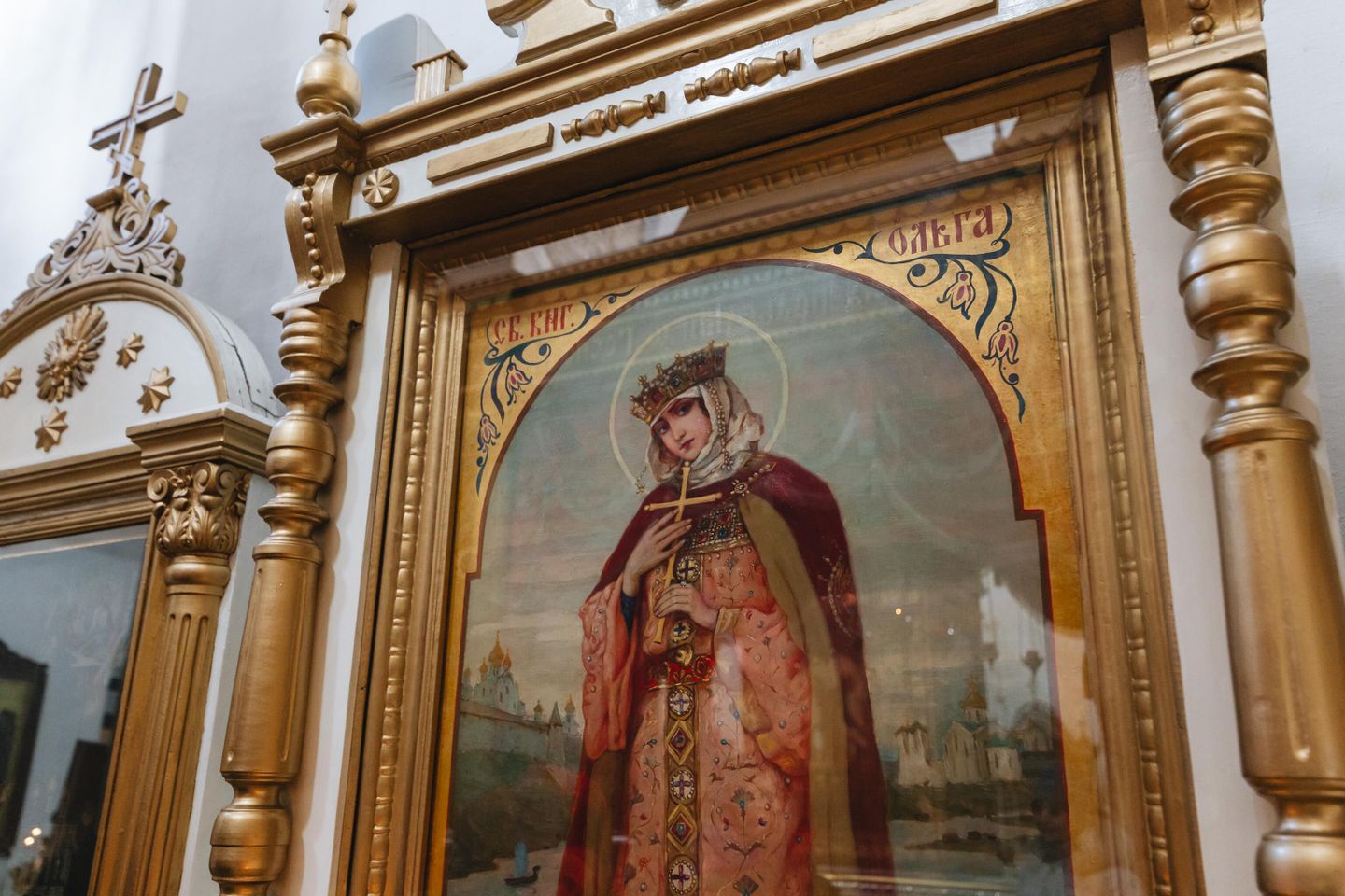 Икона, княгиня Ольга, Троицкий собор, Псковская область