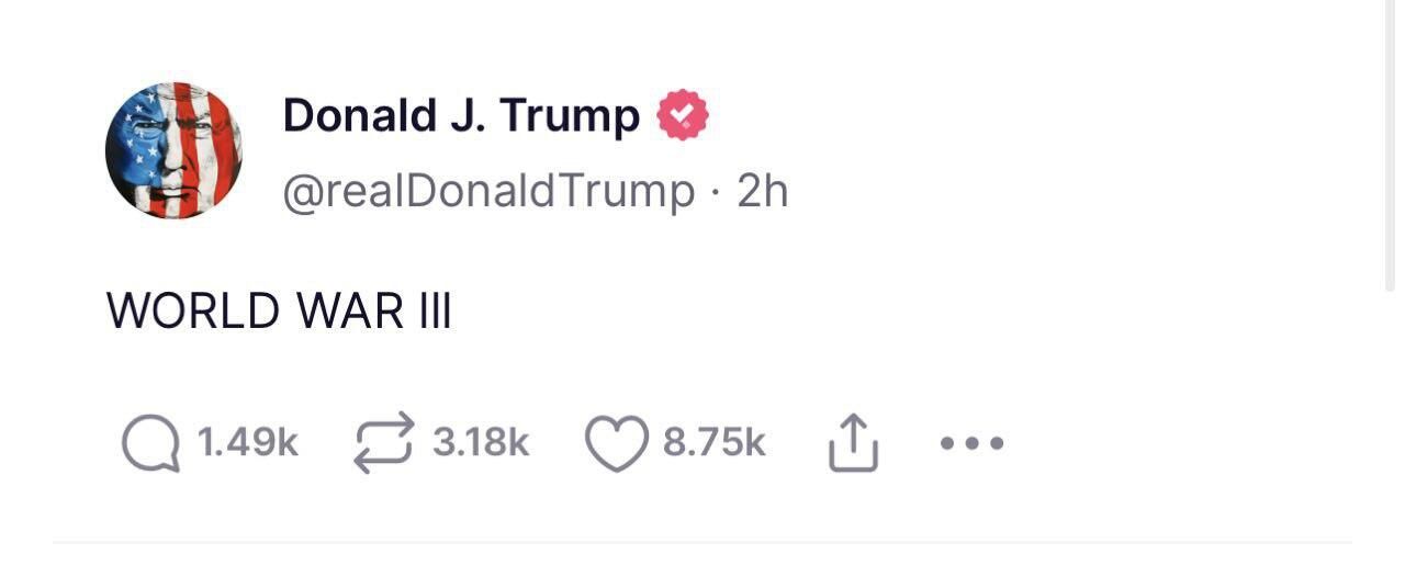 Сообщение Дональда Трампа на странице в социальной сети Truth Social Сообщение Дональда Трампа на странице в социальной сети Truth Social - РИА Новости, 1920, 10.04.2023