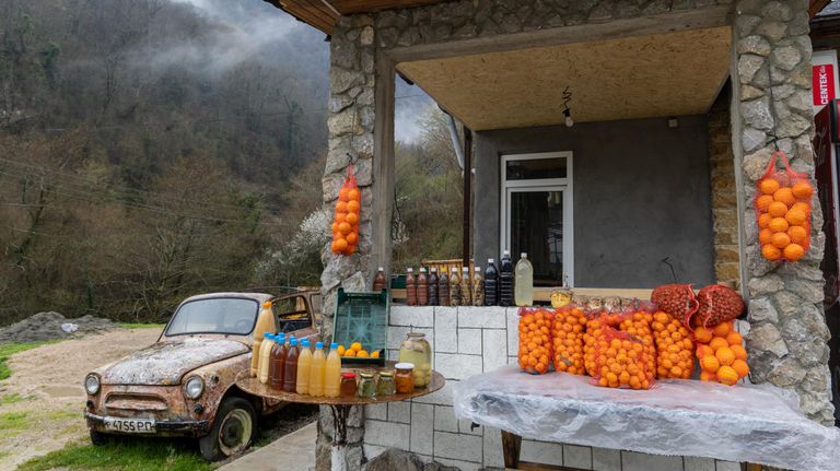 Рынок мандаринов, Абхазия Рынок мандаринов, Абхазия