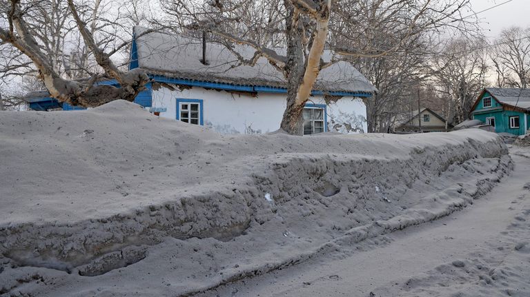 Последствия извержения вулкана Шивелуч в Усть-Камчатском районе