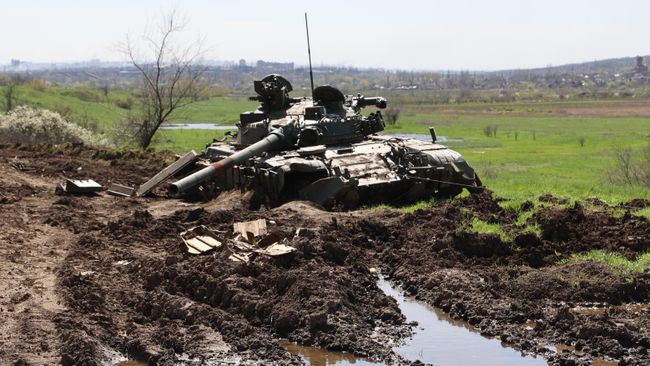 Разбитая украинская бронетехника