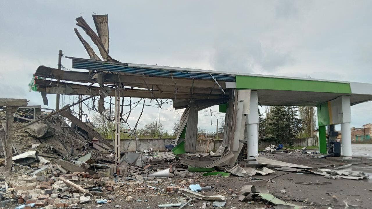 Последствия обстрела города Токмак в Запорожской области Последствия обстрела города Токмак в Запорожской области - РИА Новости, 1920, 25.04.2023