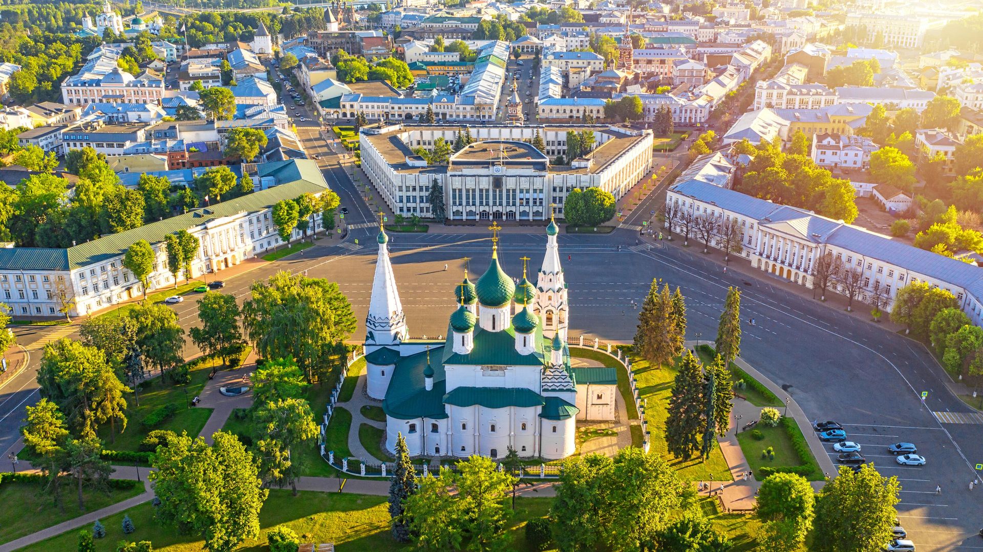 Вид на церковь Илии Пророка и центр города Ярославля - РИА Новости, 1920, 27.06.2023