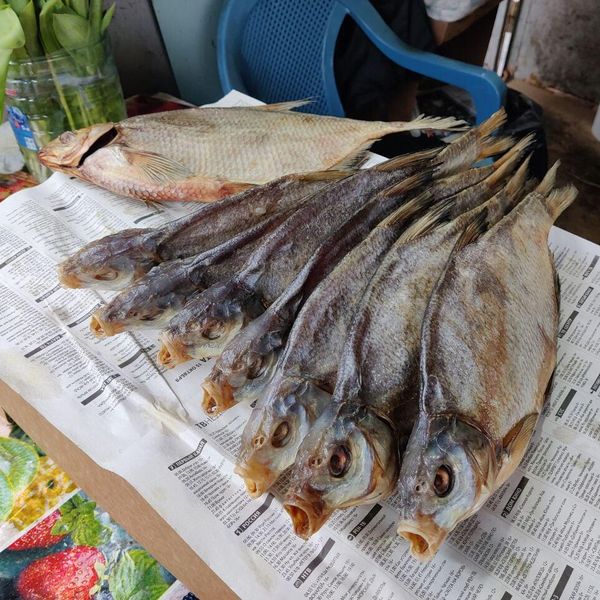 Вяленая рыба на рынке Азова