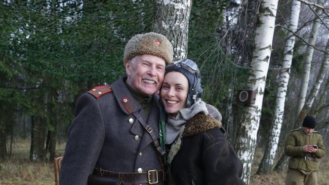 Владимир Гостюхин и Екатерина Олькина на съемках сериала Катюша Владимир Гостюхин и Екатерина Олькина на съемках сериала Катюша