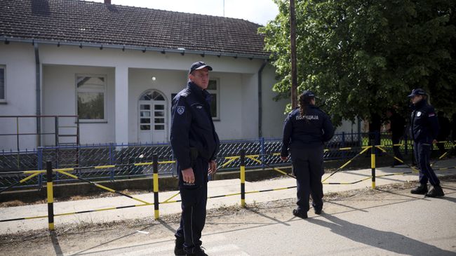 Сотрудники полиции в Сербии