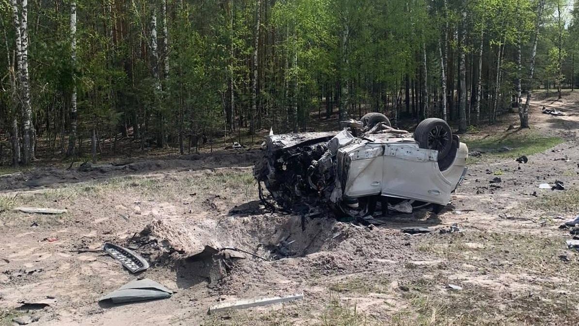 Фото с места подрыва автомобиля Захара Прилепина в Нижегородской области  - РИА Новости, 1920, 06.05.2023