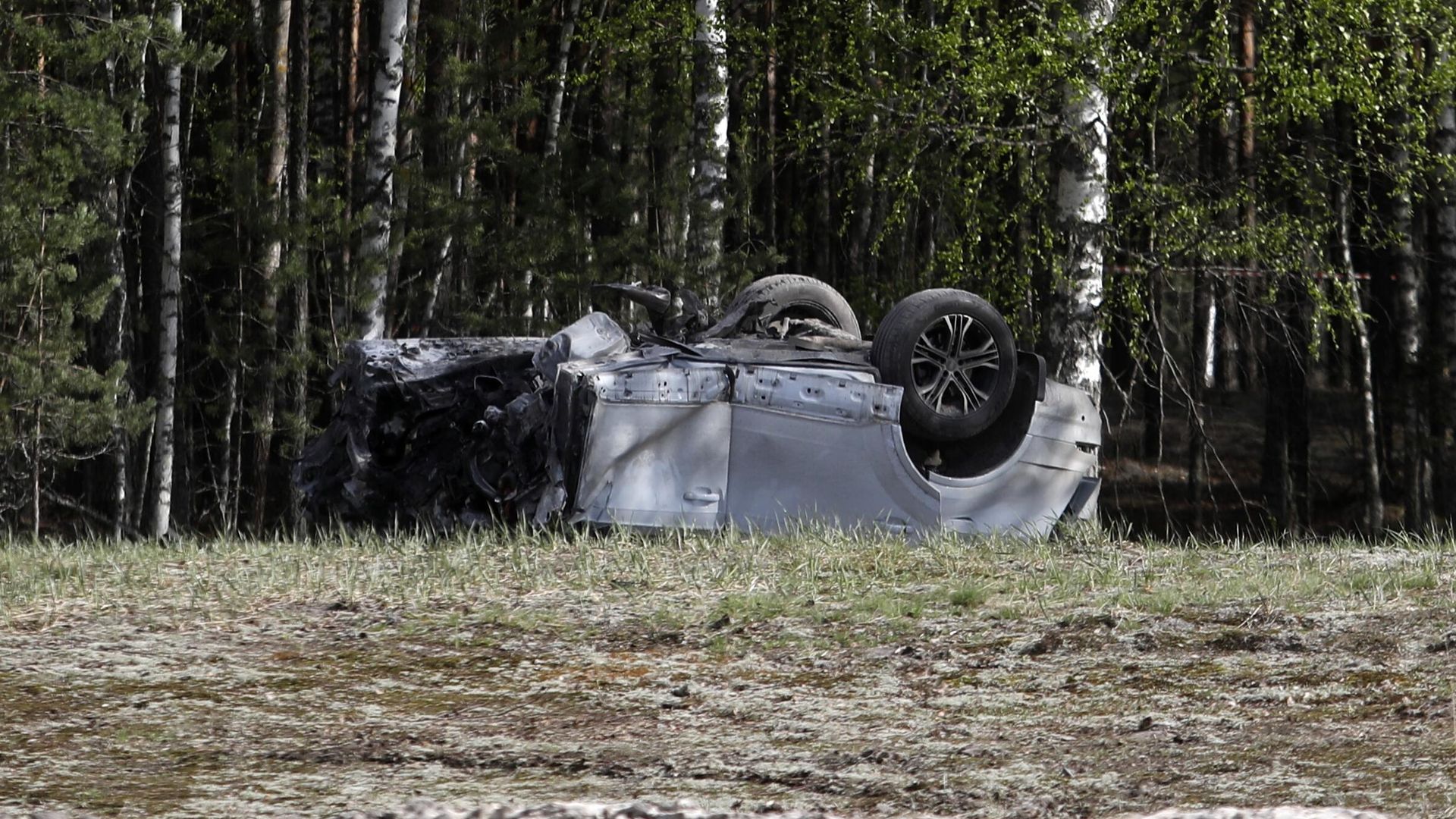 Фото с места подрыва автомобиля, в котором передвигался Захар Прилепин - РИА Новости, 1920, 22.12.2023