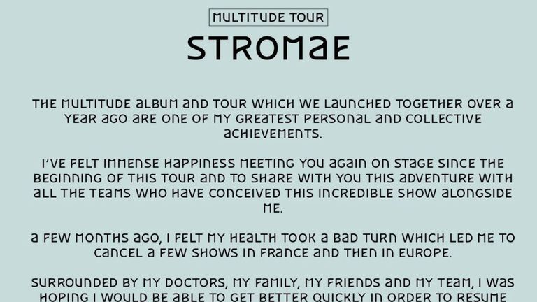 Пост, опубликованный певцом Stromae в Twitter Пост, опубликованный певцом Stromae в Twitter
