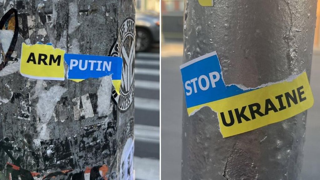 Наклейки на столбе в Нью-Йорке Наклейки на столбе в Нью-Йорке - РИА Новости, 1920, 13.05.2023