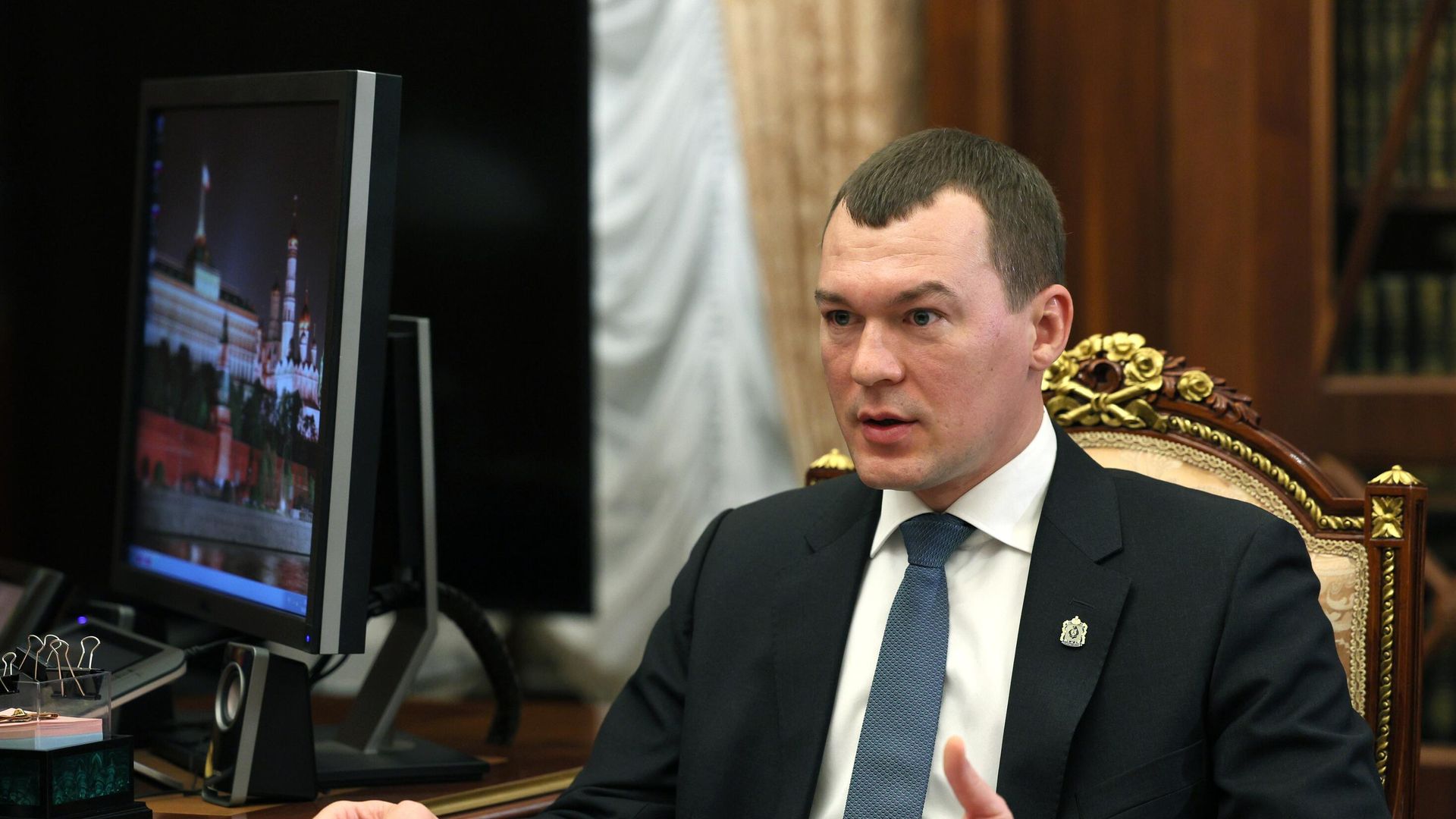 Президент РФ В. Путин встретился с губернатором Хабаровского края М. Дегтяревым Президент РФ В. Путин встретился с губернатором Хабаровского края М. Дегтяревым - РИА Новости, 1920, 18.05.2023