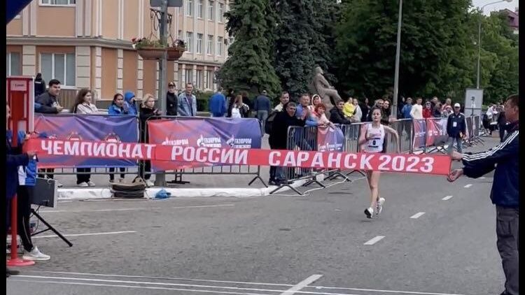 Скриншот с чемпионата России по спортивной ходьбе 2023 года Скриншот с чемпионата России по спортивной ходьбе 2023 года - РИА Новости, 1920, 22.05.2023