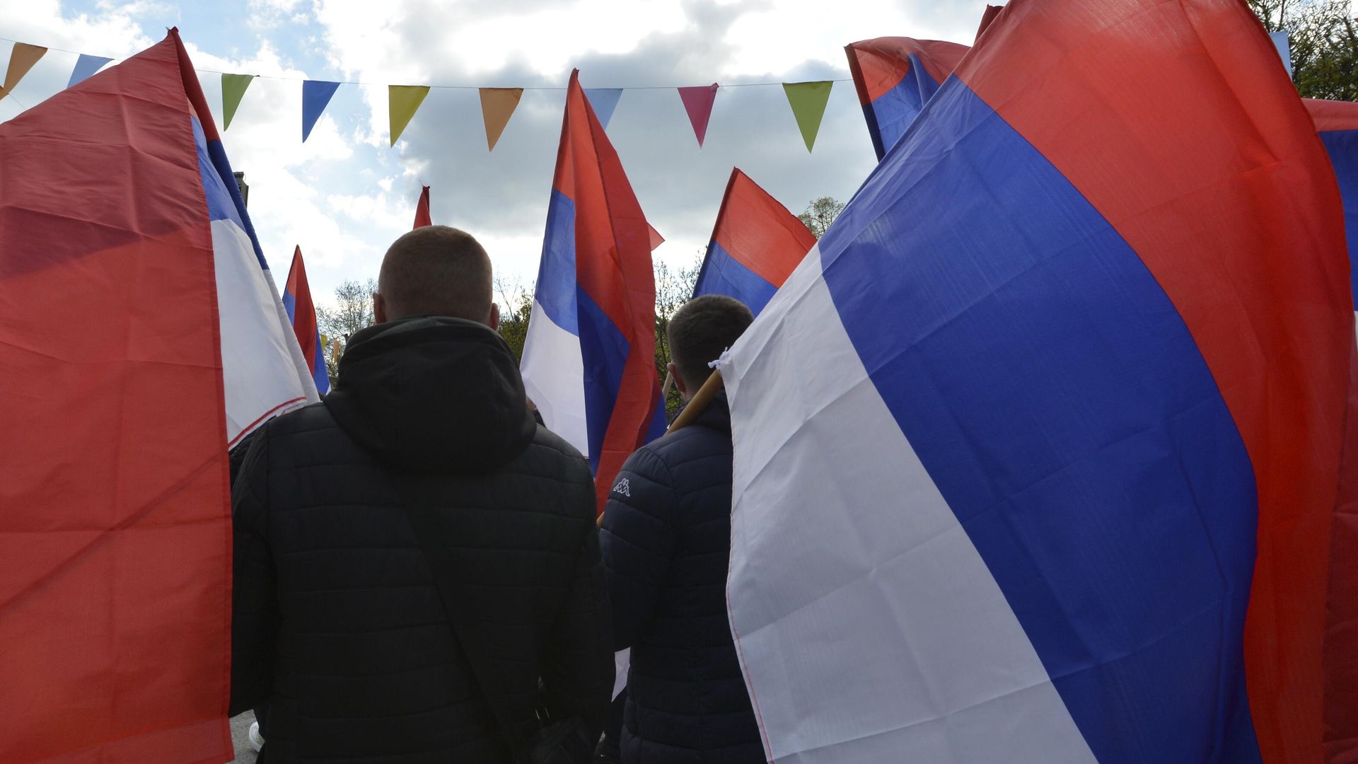 Боснийские сербы во время акции протеста. Баня-Лука, Босния и Герцеговина - РИА Новости, 1920, 27.05.2023
