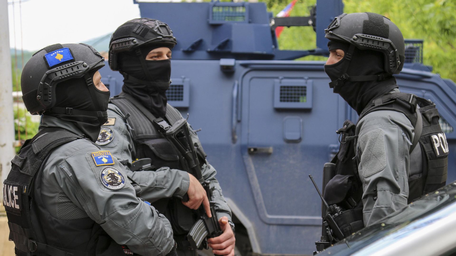 Сотрудники полиции самопровозглашенного Косово в городе Звечан - РИА Новости, 1920, 18.06.2023