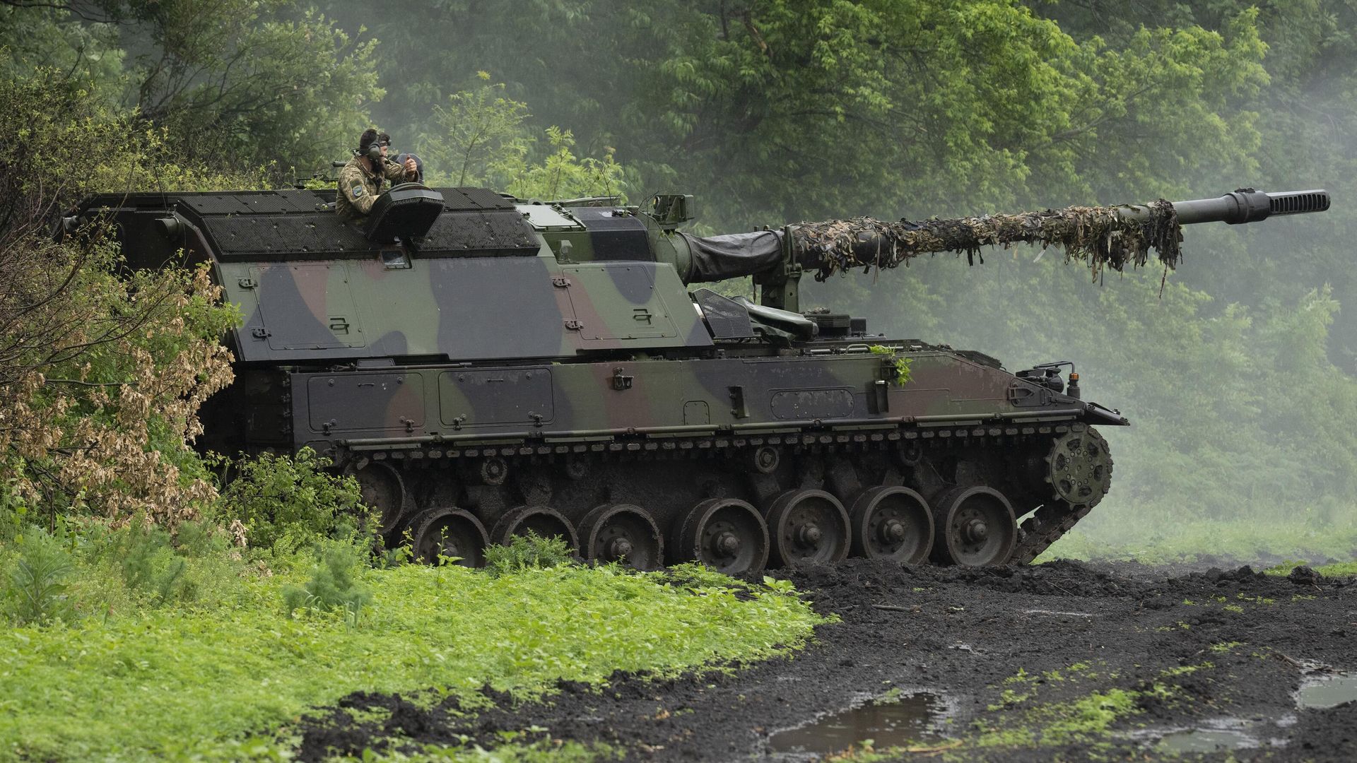 Немецкая самоходная артиллерийская установка Panzerhaubitze 2000 в Донецкой области Немецкая самоходная артиллерийская установка Panzerhaubitze 2000 в Донецкой области - РИА Новости, 1920, 03.06.2024