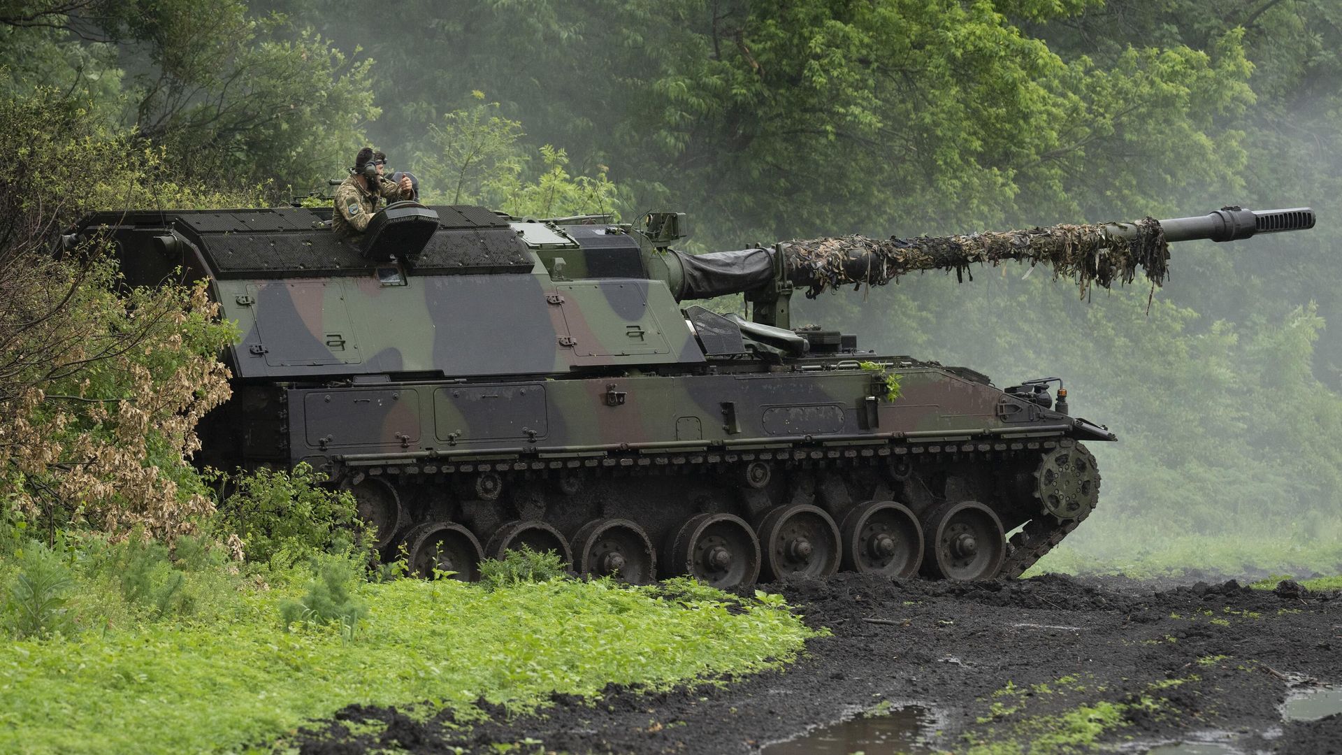 Немецкая самоходная артиллерийская установка Panzerhaubitze 2000 - РИА Новости, 1920, 13.12.2024
