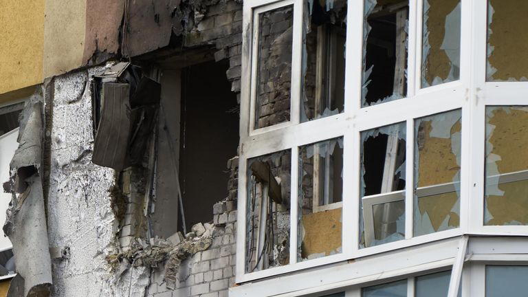 Жилой дом в центре Воронежа, пострадавший в результате атаки беспилотника Жилой дом в центре Воронежа, пострадавший в результате атаки беспилотника