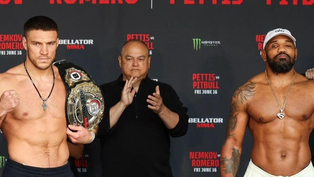 Вадим Немков и Йоэль Ромеро перед Bellator 297 Вадим Немков и Йоэль Ромеро перед Bellator 297 - РИА Новости, 1920, 16.06.2023