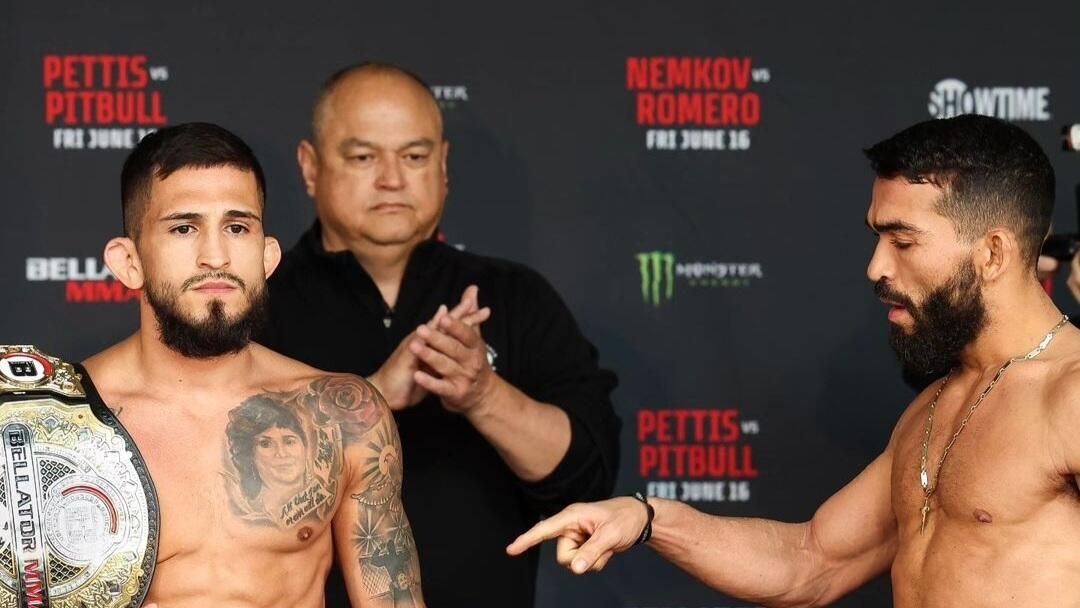 Серхио Петтис и Питбуль перед Bellator 297 Серхио Петтис и Питбуль перед Bellator 297 - РИА Новости, 1920, 17.06.2023