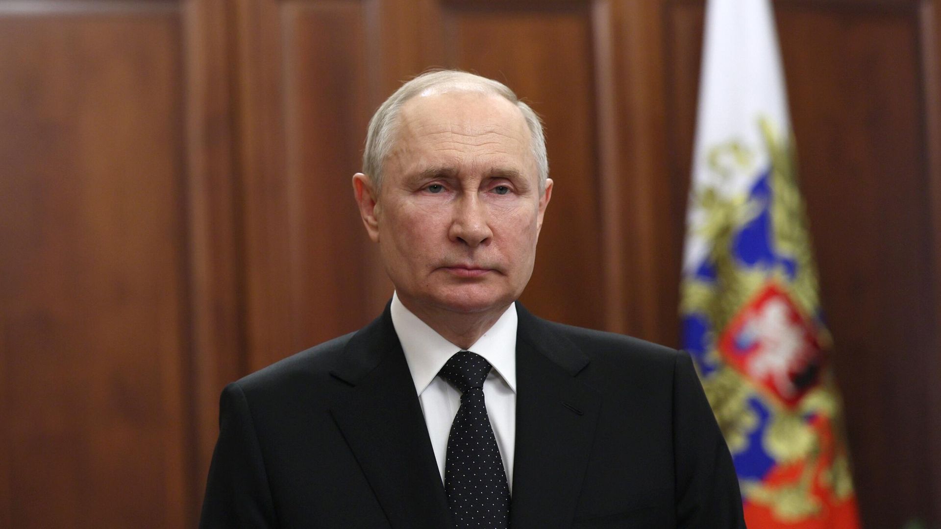 Президент РФ Владимир Путин во время обращения к гражданам России Президент РФ Владимир Путин во время обращения к гражданам России - РИА Новости, 1920, 27.06.2023