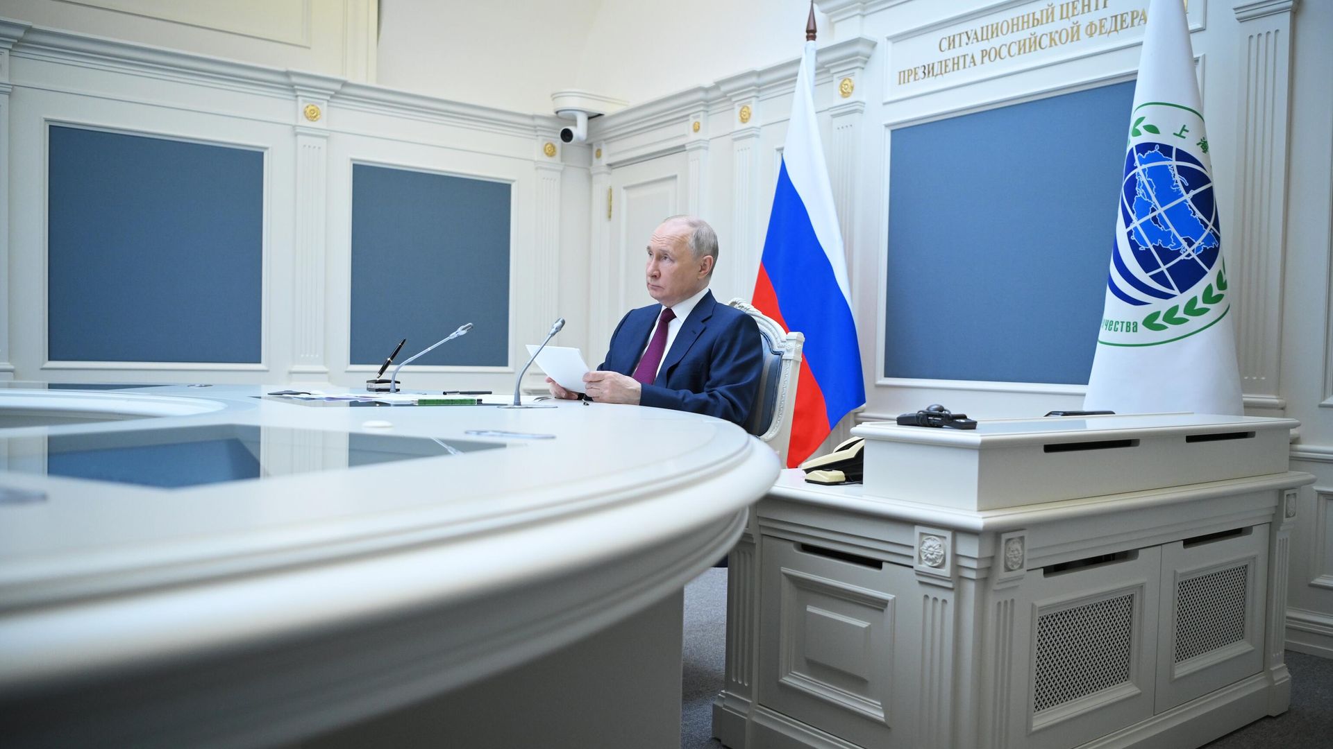 Президент РФ Владимир Путин принимает в режиме видеоконференции участие в заседании Совета глав государств – членов ШОС Президент РФ Владимир Путин принимает в режиме видеоконференции участие в заседании Совета глав государств – членов ШОС - РИА Новости, 1920, 04.07.2023