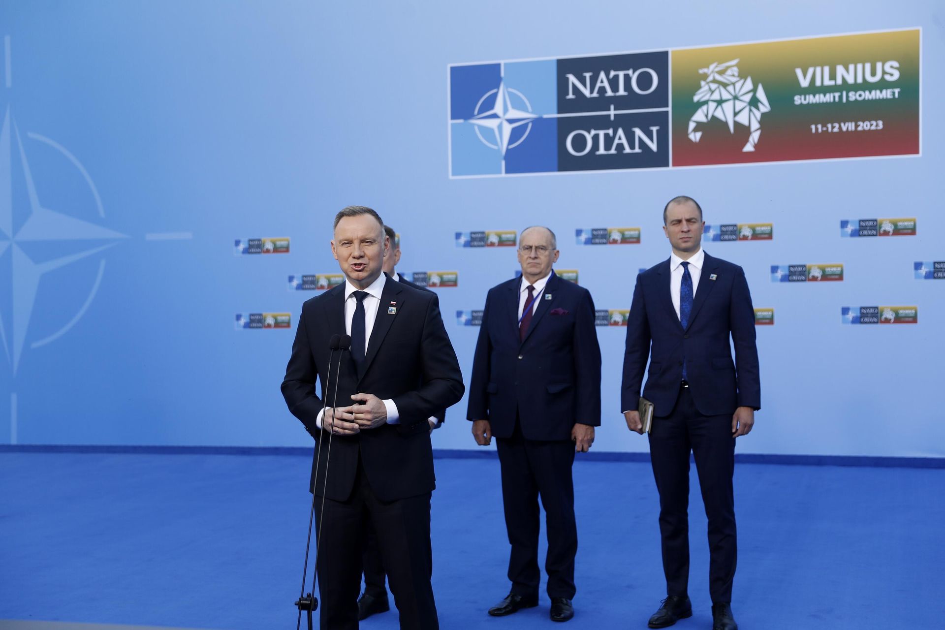 Президент Польши Анджей Дуда на саммите НАТО в Вильнюсе Президент Польши Анджей Дуда на саммите НАТО в Вильнюсе - РИА Новости, 1920, 12.03.2024