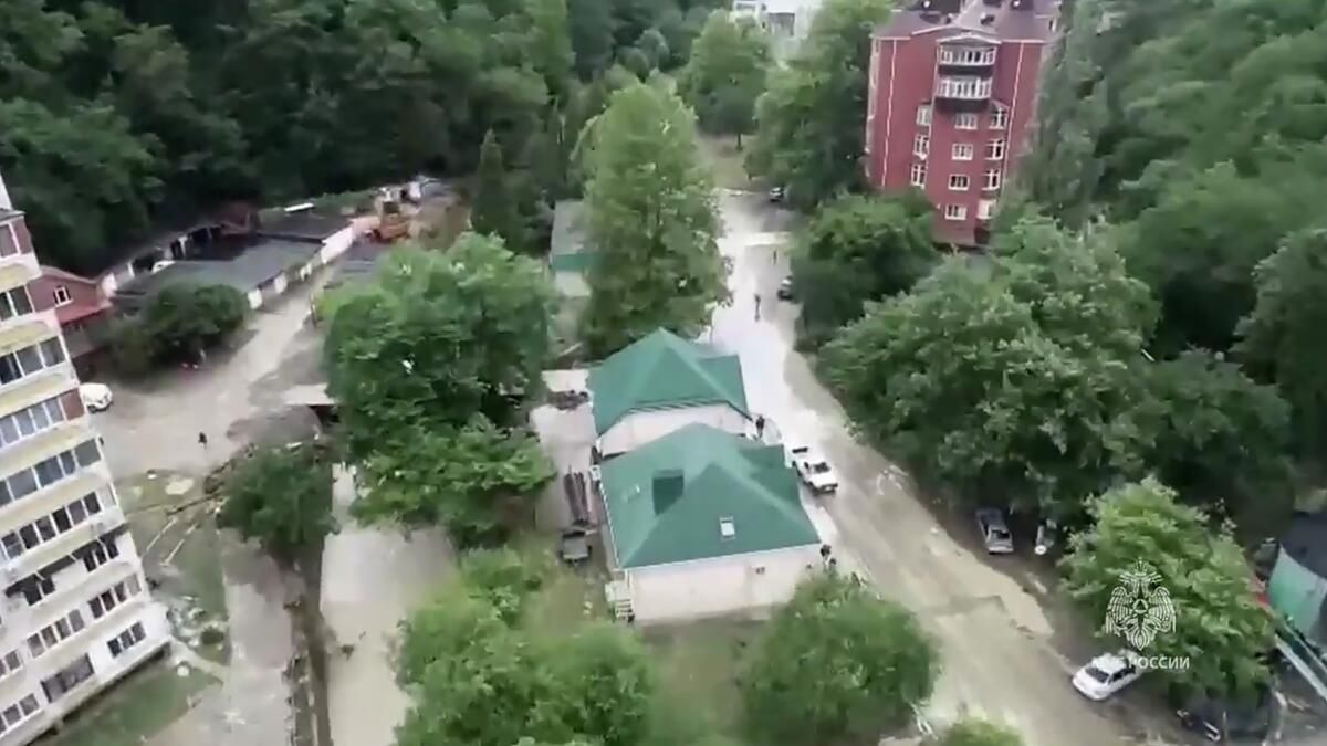 Последствия сильных дождей в Туапсинском районе. Кадр видео Последствия сильных дождей в Туапсинском районе. Кадр видео - РИА Новости, 1920, 13.07.2023