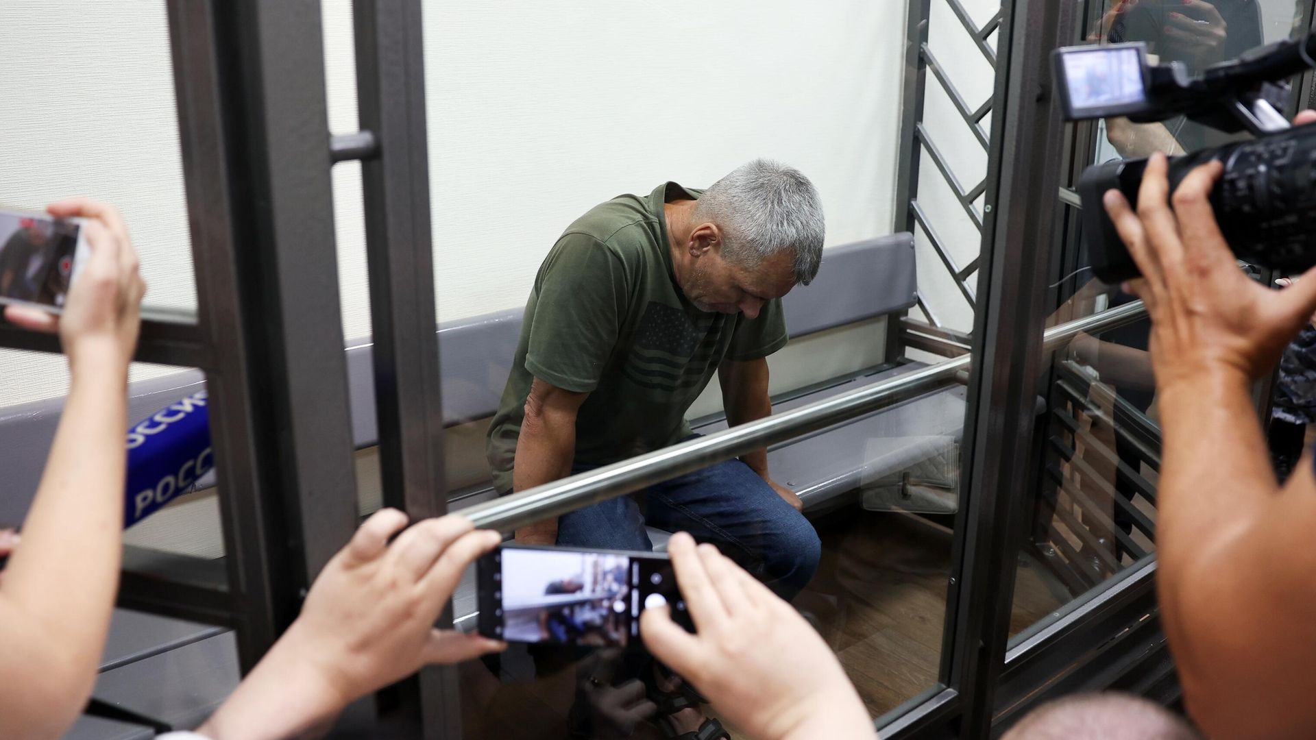 Сергей Денисенко во время заседания Первомайского районного суда в Краснодаре. 13 июля 2023 - РИА Новости, 1920, 13.07.2023
